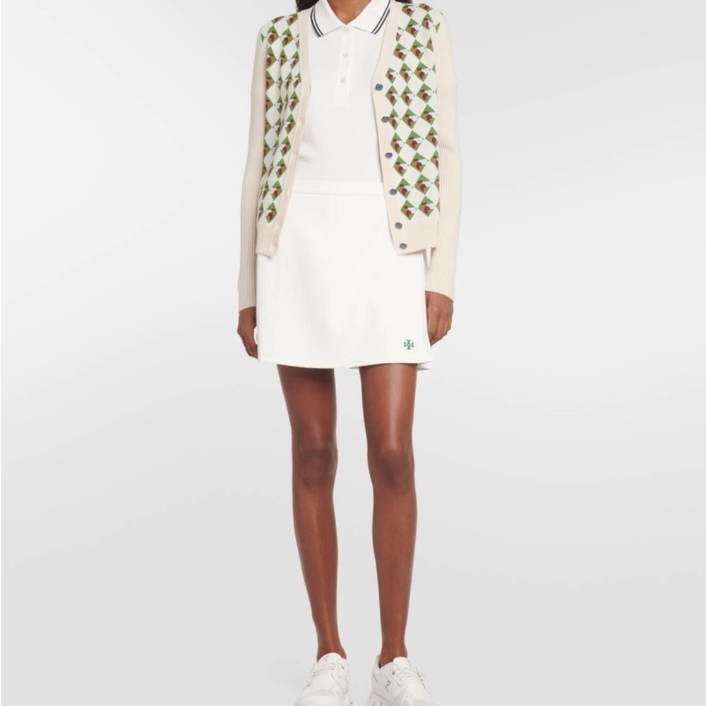 Tory Burch Jacquard wool-blend cardigan